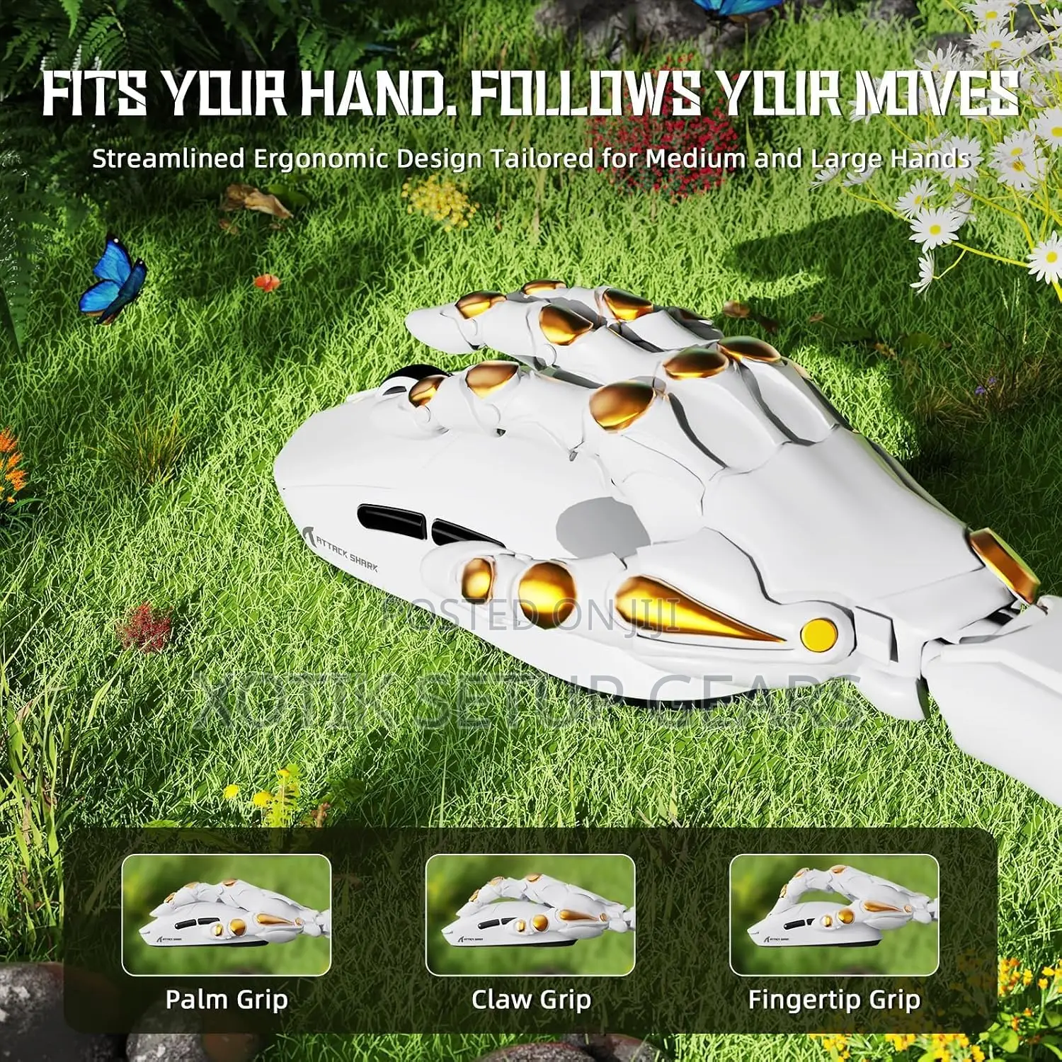 ATTACK SHARK X8 SE White Gaming Mouse - Tri Mode Wireless Mouse