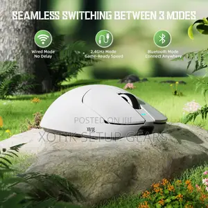 ATTACK SHARK X8 SE White Gaming Mouse - Tri Mode Wireless Mouse