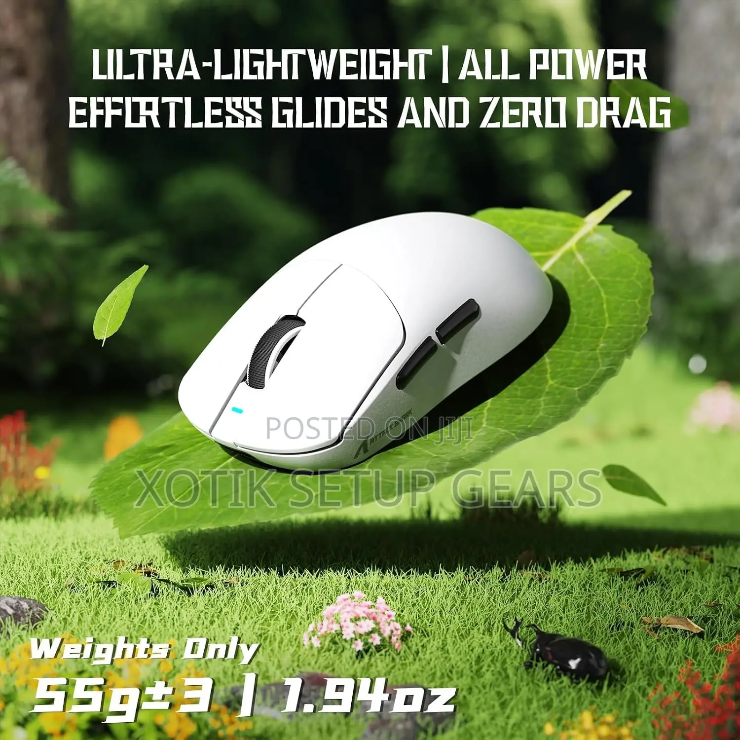 ATTACK SHARK X8 SE White Gaming Mouse - Tri Mode Wireless Mouse
