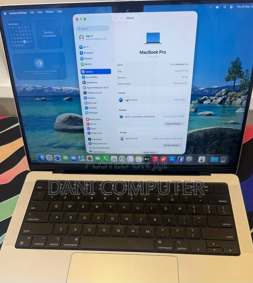 New Laptop Apple MacBook Pro 2021 M1 16GB Apple M1 Pro SSD 512GB