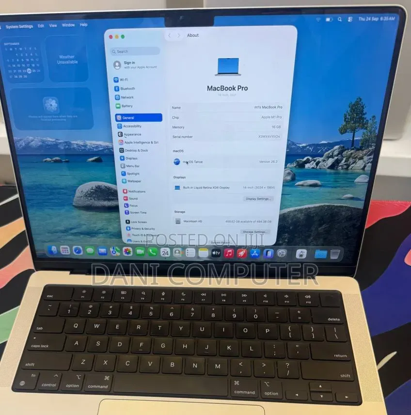 New Laptop Apple MacBook Pro 2021 M1 16GB Apple M1 Pro SSD 512GB