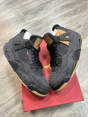 Air Jordan 4 Retro Black Denim Size:- 39-43Delivery Available