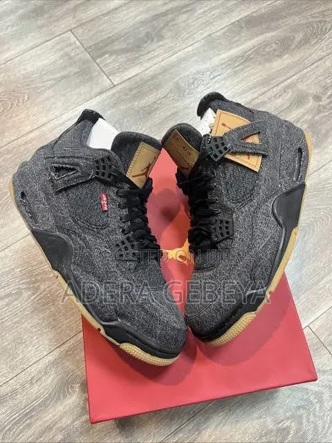 Air Jordan 4 Retro Black Denim Size:- 39-43Delivery Available