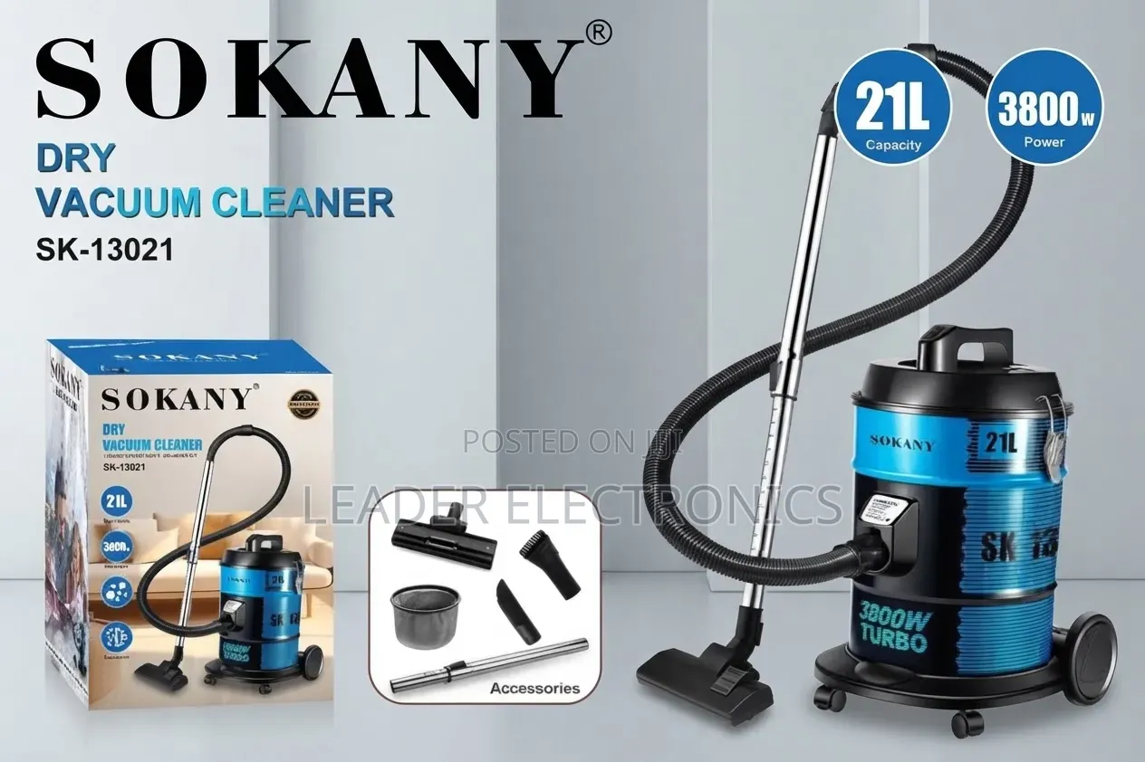 Sokany Vacuum Cleaner 21 Liter – Powerful Suction |Large Capacity Dry