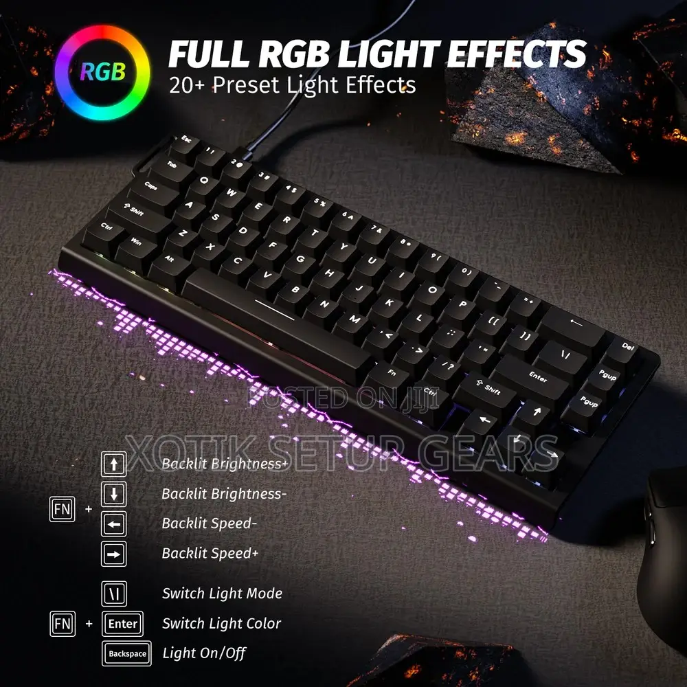 ATTACK SHARK X68 HE Rapid Trigger Gaming Keyboard - Magnetic Switch