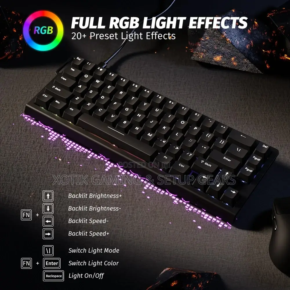ATTACK SHARK X68 HE Rapid Trigger Gaming Keyboard - Magnetic Switch