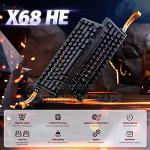 ATTACK SHARK X68 HE Rapid Trigger Gaming Keyboard - Magnetic Switch