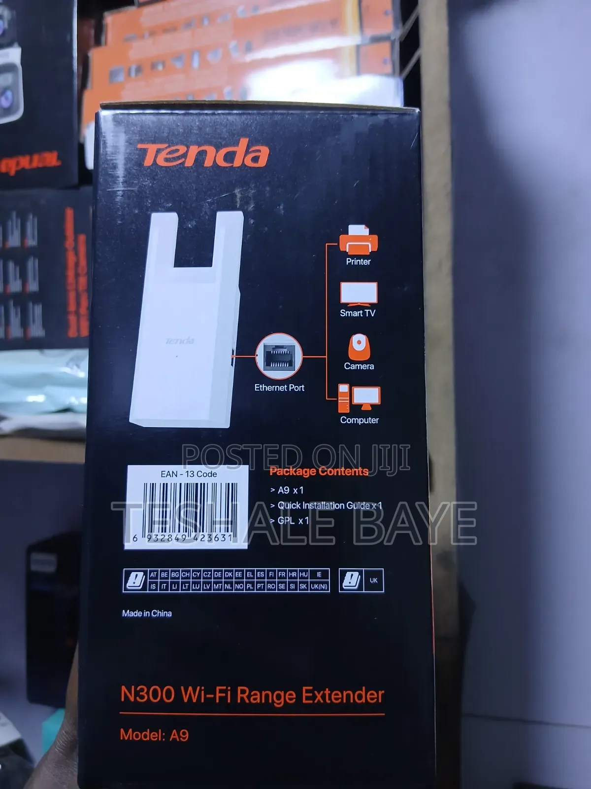 Tenda N300 Wi-Fi Range Extender (Model: A9)