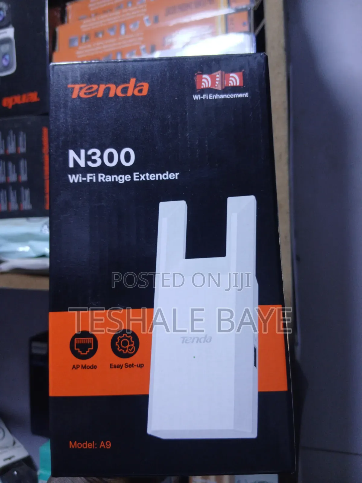 Tenda N300 Wi-Fi Range Extender (Model: A9)