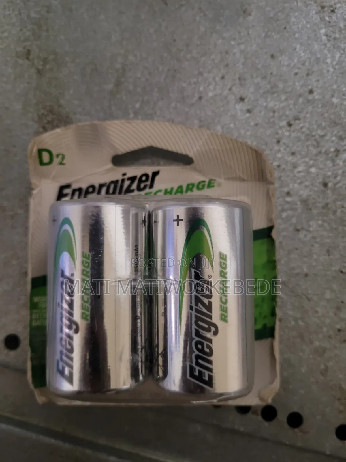 Energizer Rechargeable D Batteries (2 Pack)