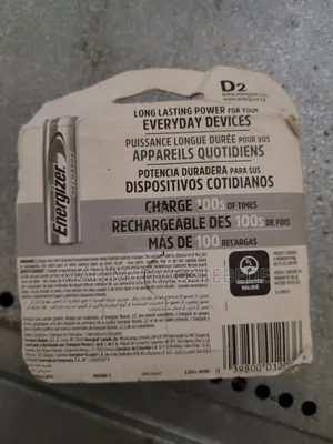 Energizer Rechargeable D Batteries (2 Pack)