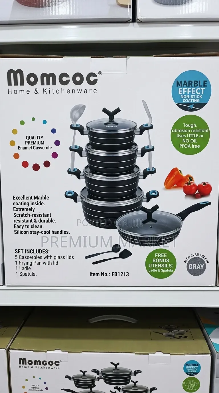 Momcoc Ceramic Cookware ማምኮክ ድስት ባለ 5 ደረጃ