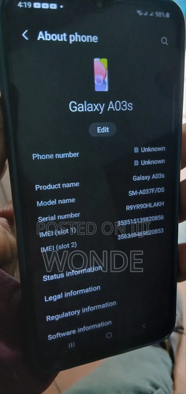 Samsung Galaxy A03s 32 GB Gray