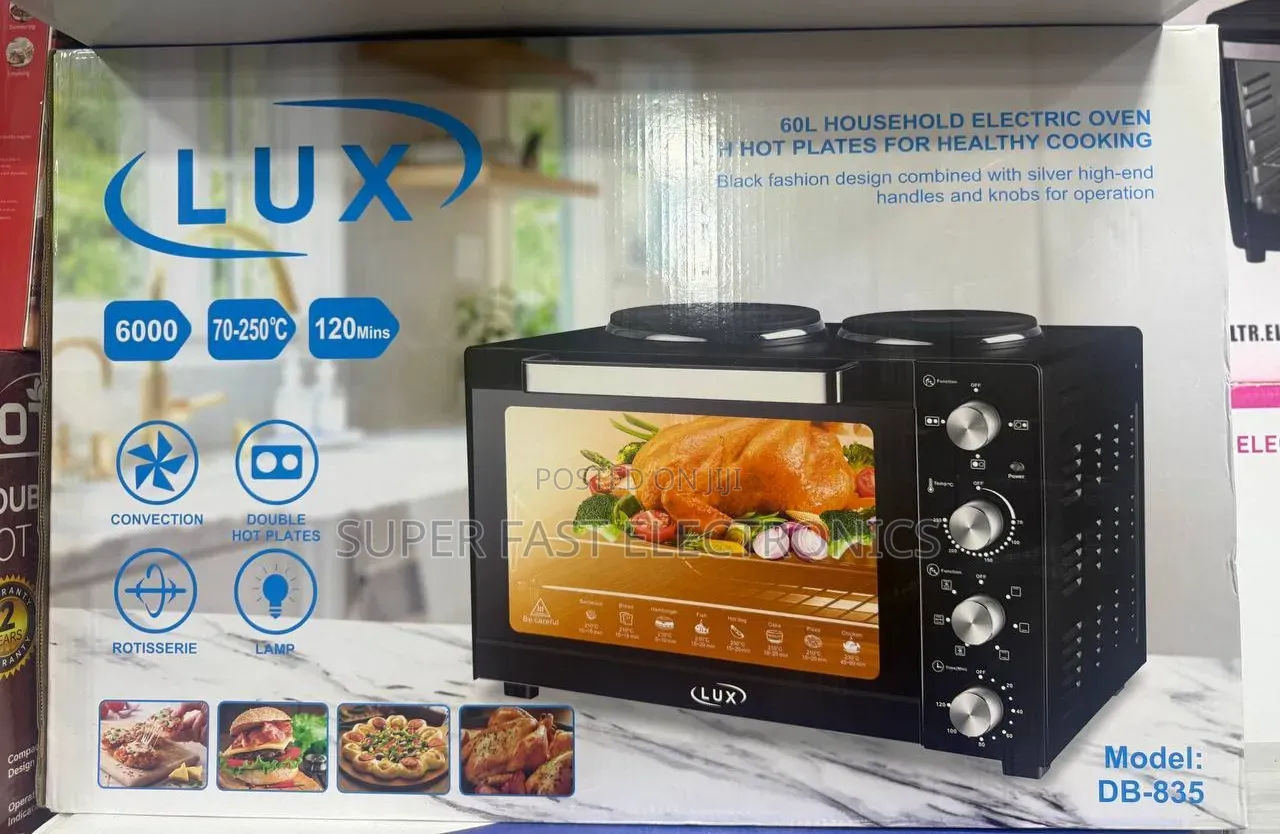 LUX Mini Oven 60L – Large Capacity | Baking, Grilling & Roasting Oven