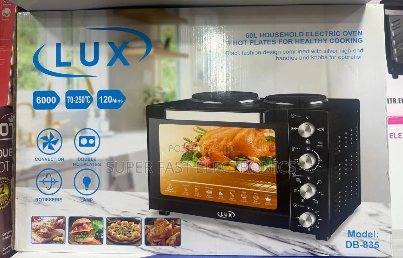 LUX Mini Oven 60L – Large Capacity | Baking, Grilling & Roasting Oven