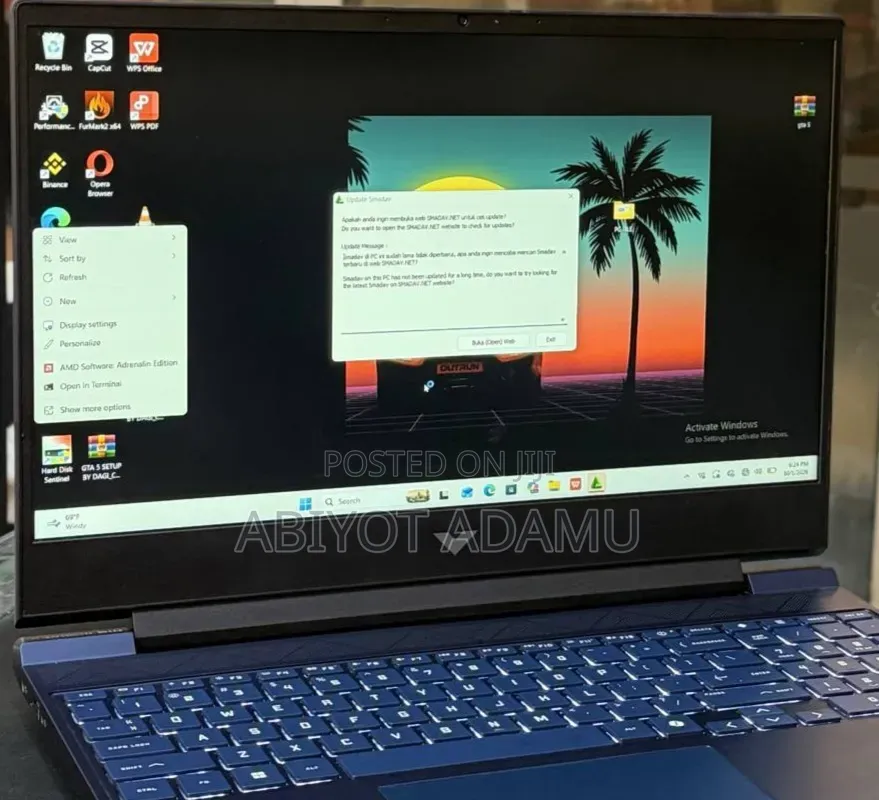 New Laptop HP Victus 15 16GB AMD Ryzen 7 SSD 512GB