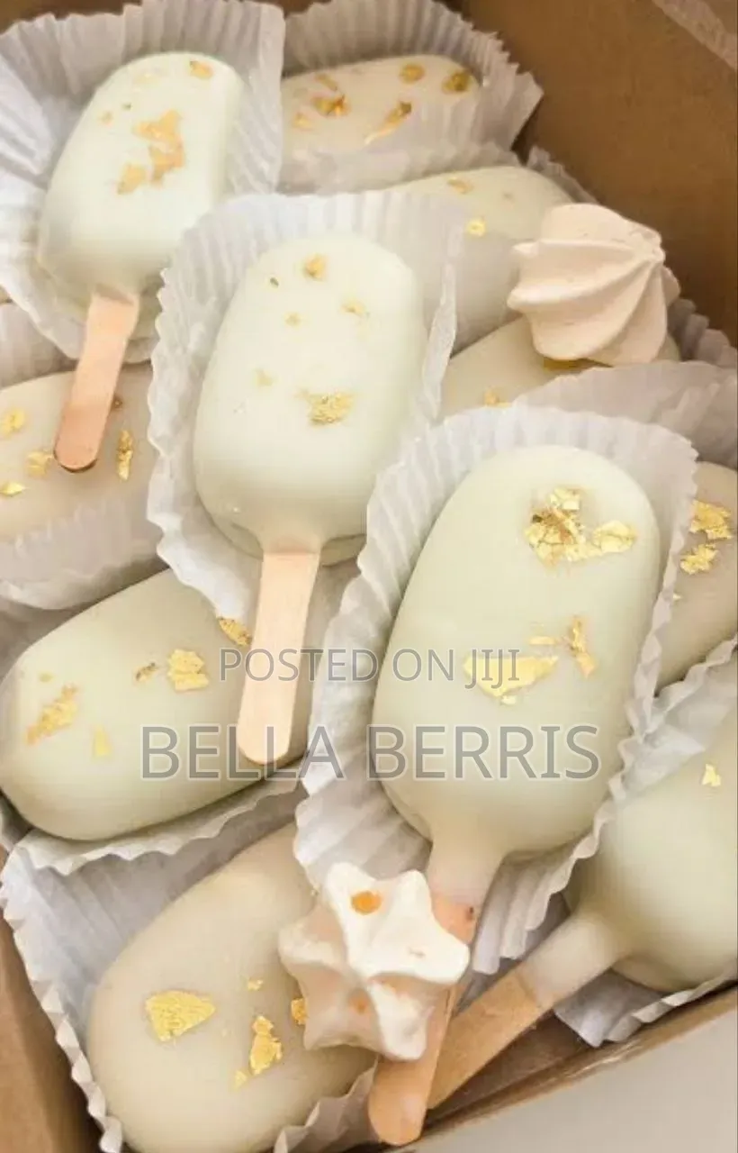 Cake Popsicles With Different Flavors Inside