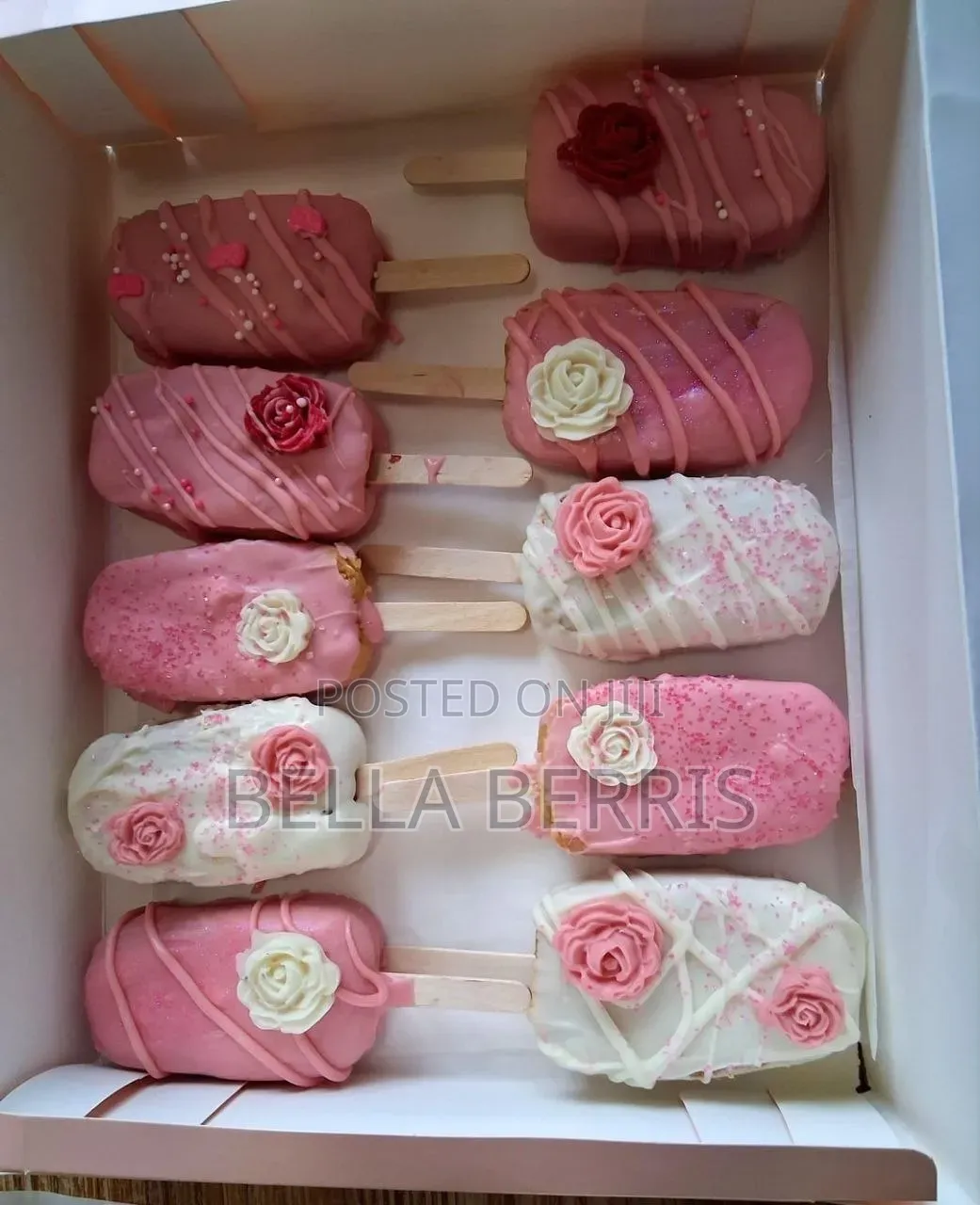 Cake Popsicles With Different Flavors