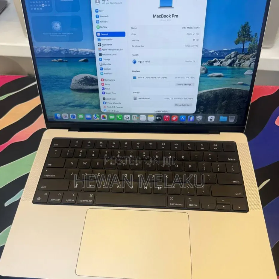New Laptop Apple MacBook Pro 2021 M1 16GB Apple M1 SSD 512GB