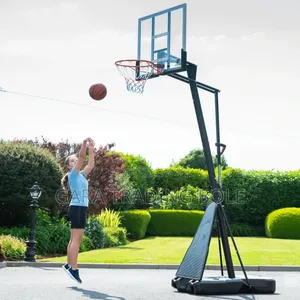 Outdoor Portable Basketball Stand With Clear Backboard