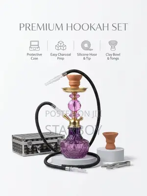  Premium Crystal Hookah Set + Carrying Case