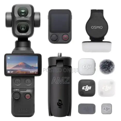 DJI Osmo Pocket 4P (Vlog Combo) – Dual-Lens, 3x Zoom, 4k/240fps
