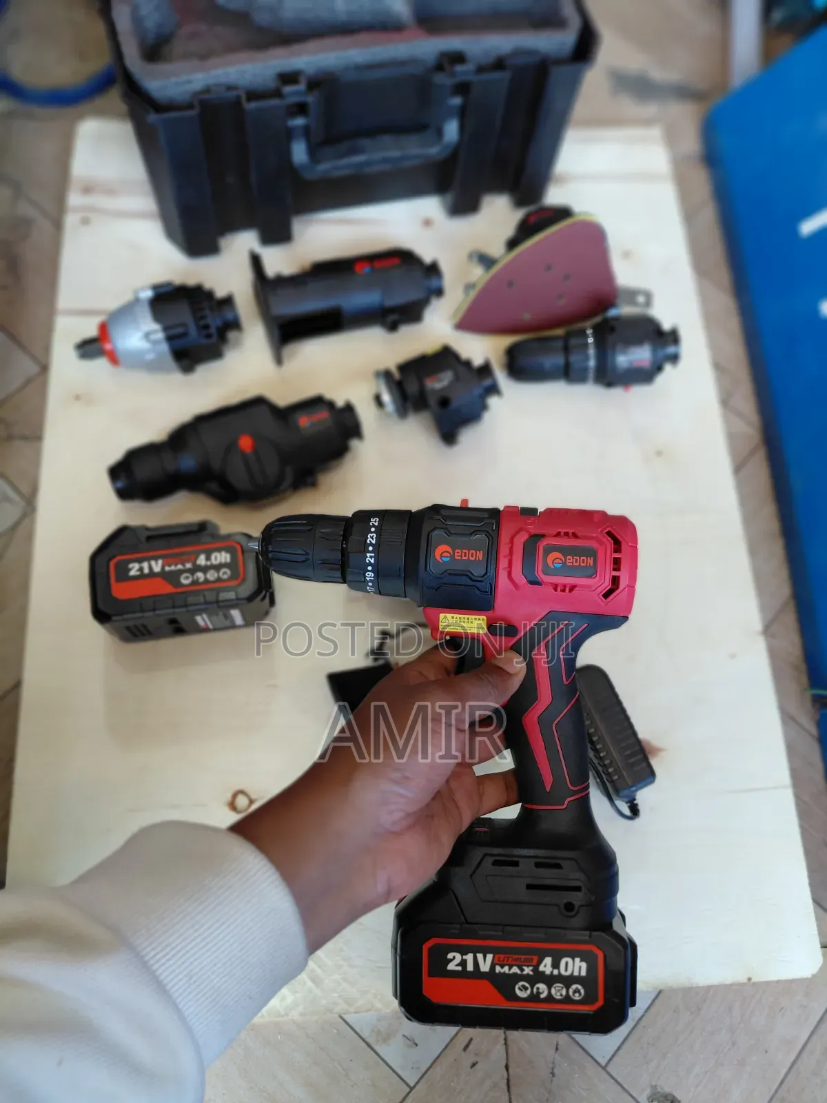 Edon 21V Multi-Function Cordless Combo 8 in 1 Tool Set