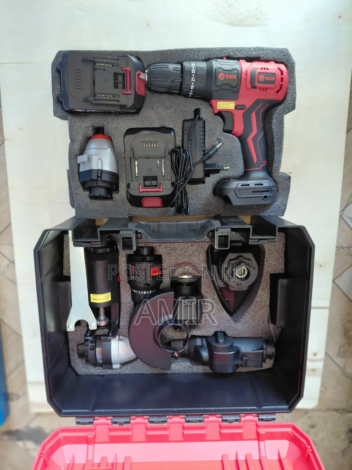 Edon 21V Multi-Function Cordless Combo 8 in 1 Tool Set