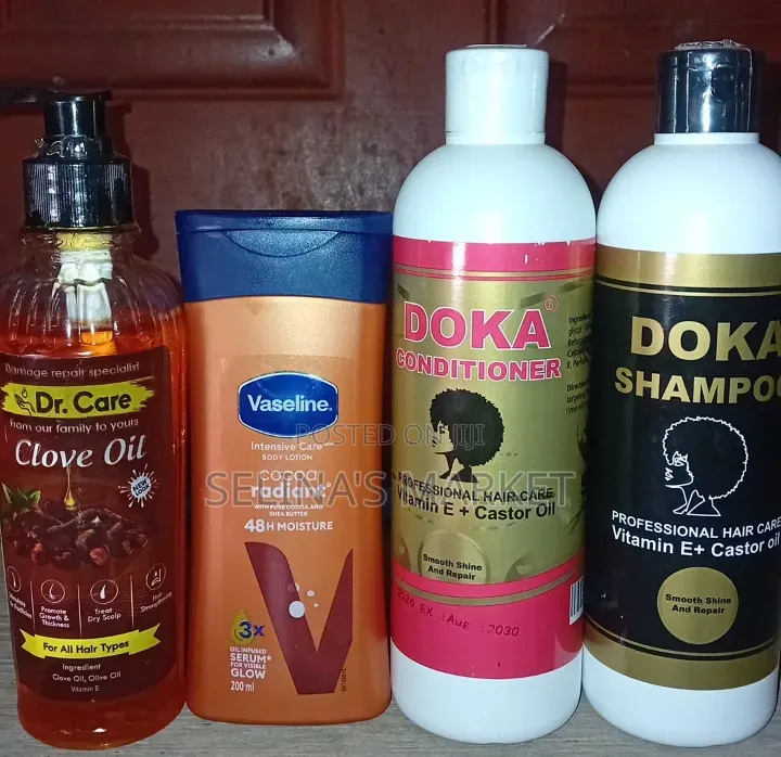 Dr.care Oil, Doka Shampo, Doka Conditnor, Vaseline Lotion