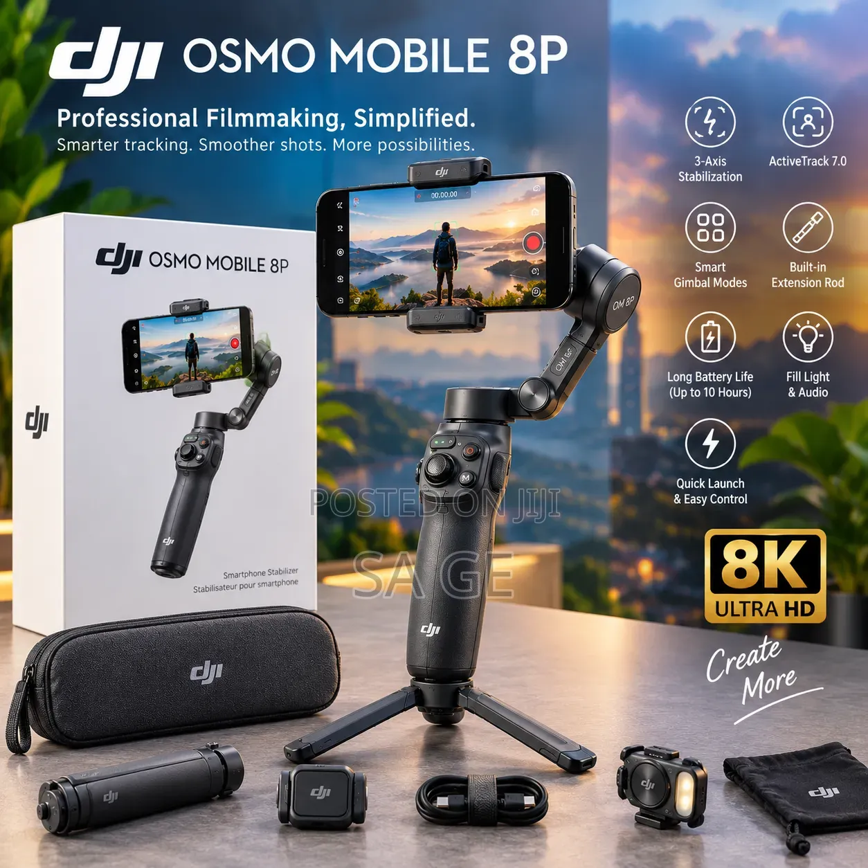 DJI Osmo Mobile 8P Smartphone Stabilizer Gimbal