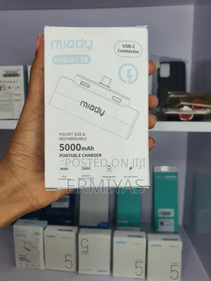 Miady Mini Portable Charger 5000mAh - Type-C (ሚኒ ፓወር ባንክ)