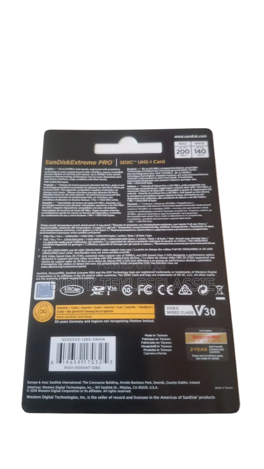 Sandisk Extreme Pro 64gb SDXC Uhs-I Memory Card 200mb /S