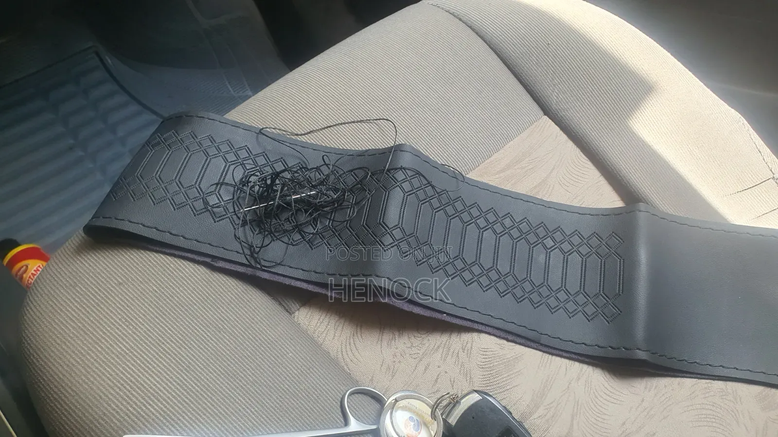 የመኪና መሪ ልብስ (Brand New DIY Hand-Sewing Steering Wheel Cover)
