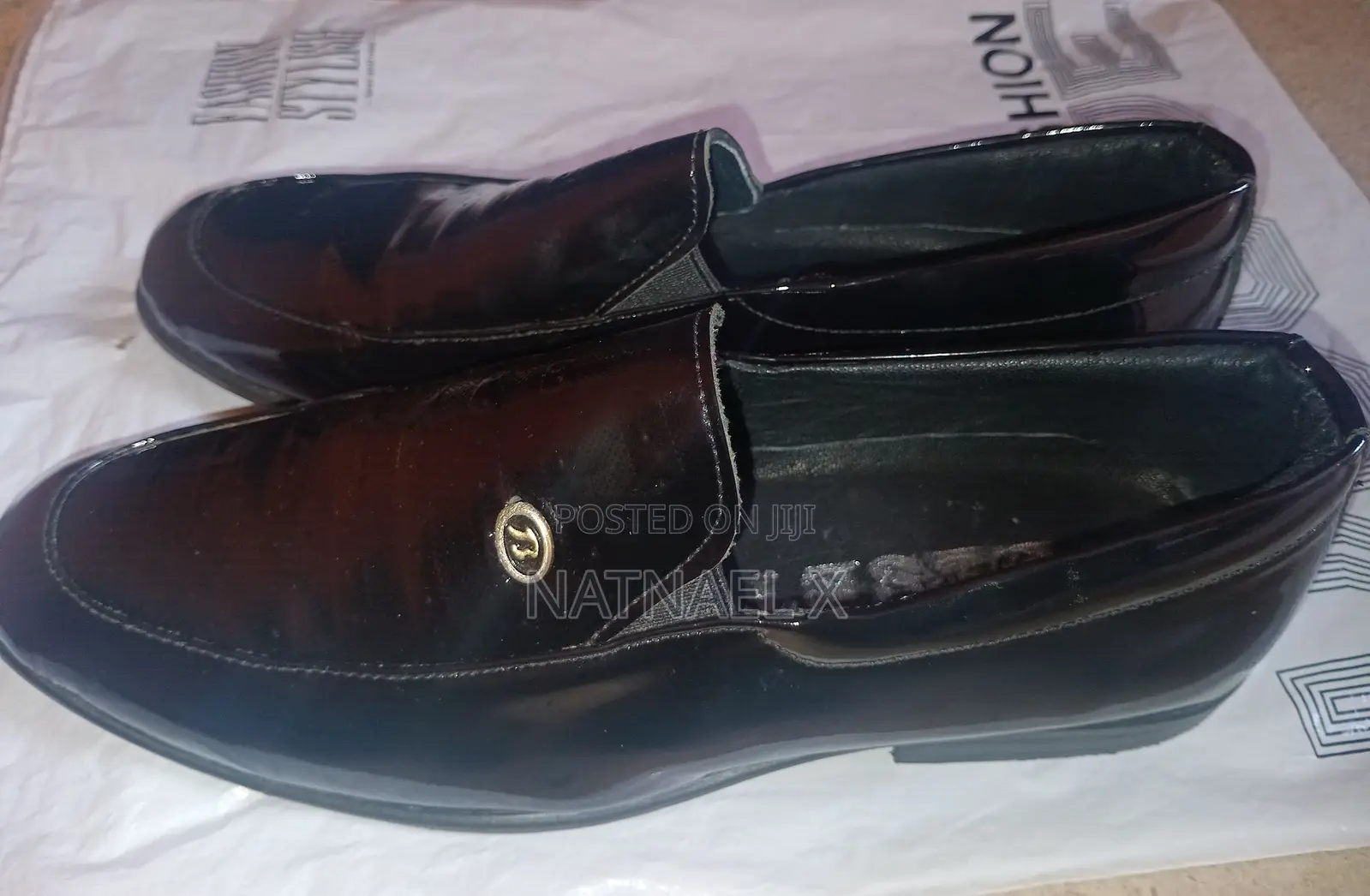Men's Black Glossy Formal Loafers