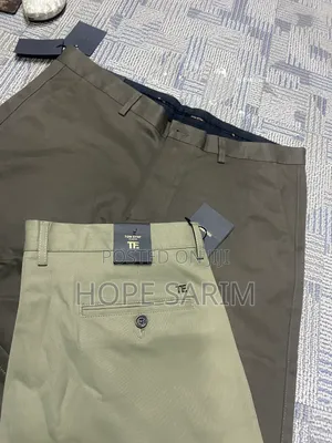 Premium Men's Stretch Khaki Chino Trousers