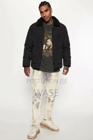 Fashion Nova Winter's Calling Sherpa Collared Puffer Jacket - Black