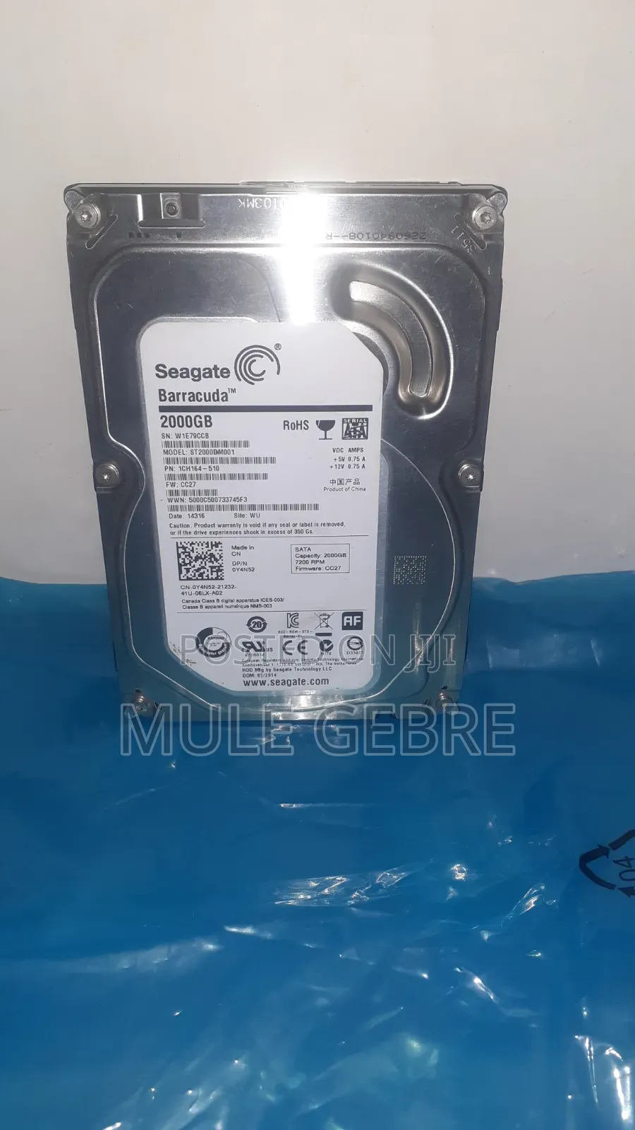 2tb Seagate Barracuda Harddrive