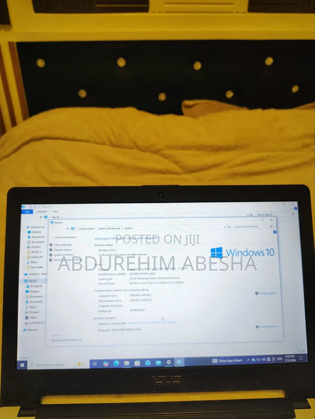 Laptop Asus VivoBook 15 X505BA 8GB Intel Core i5 HDD 500GB