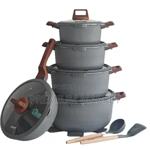 Ceramic Cookware Donnor 5 Set ዶነር ባለ 5 ሴራሚክ ድስት