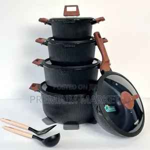 Ceramic Cookware Donnor 5 Set ዶነር ባለ 5 ሴራሚክ ድስት