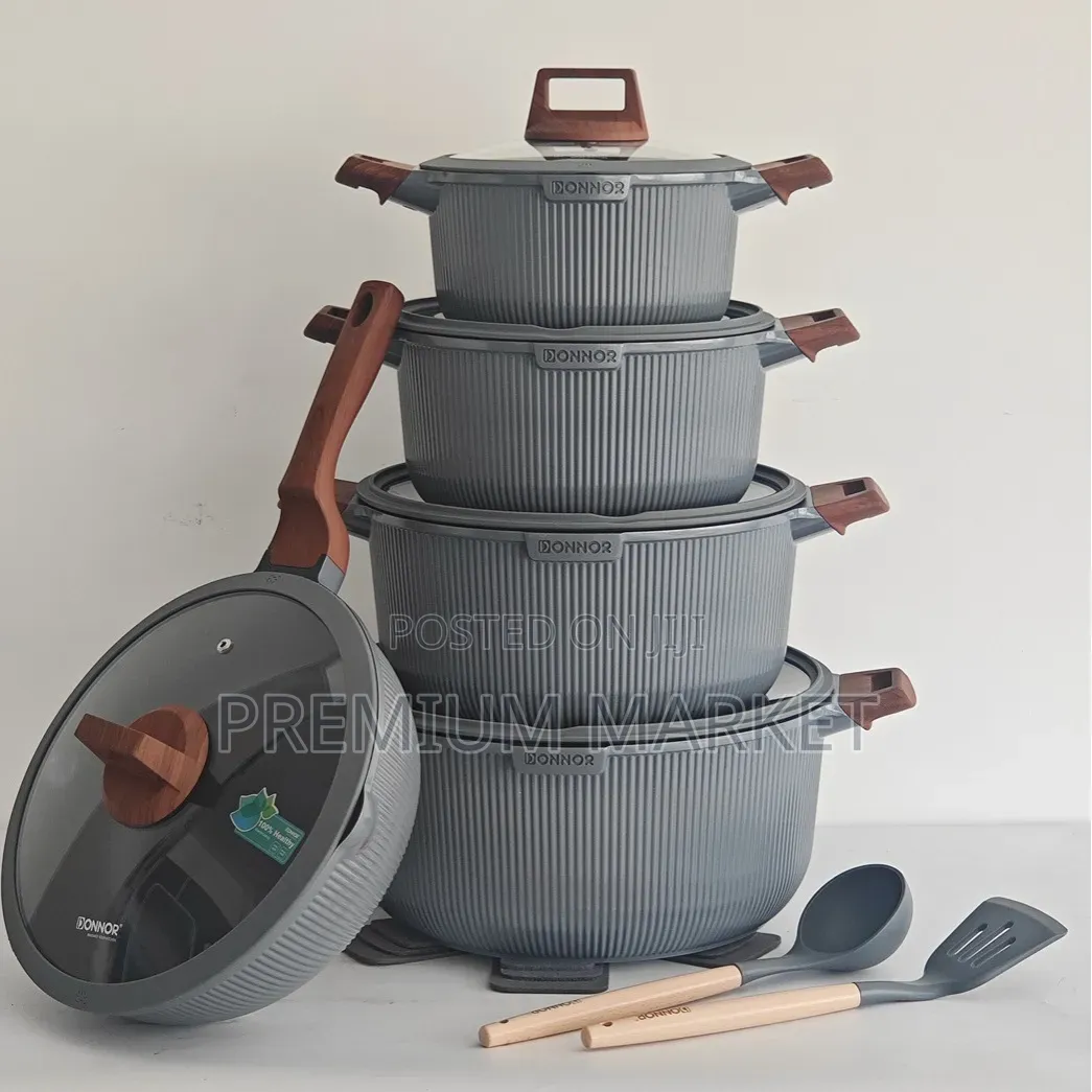 Ceramic Cookware Donnor 5 Set ዶነር ባለ 5 ሴራሚክ ድስት