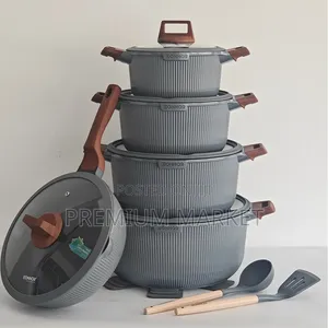 Ceramic Cookware Donnor 5 Set ዶነር ባለ 5 ሴራሚክ ድስት