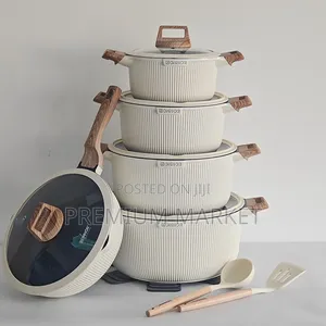 Ceramic Cookware Donnor 5 Set ዶነር ባለ 5 ሴራሚክ ድስት