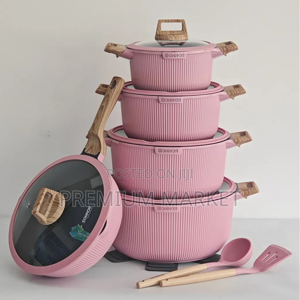 Ceramic Cookware Donnor 5 Set ዶነር ባለ 5 ሴራሚክ ድስት