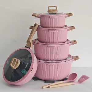 Ceramic Cookware Donnor 5 Set ዶነር ባለ 5 ሴራሚክ ድስት