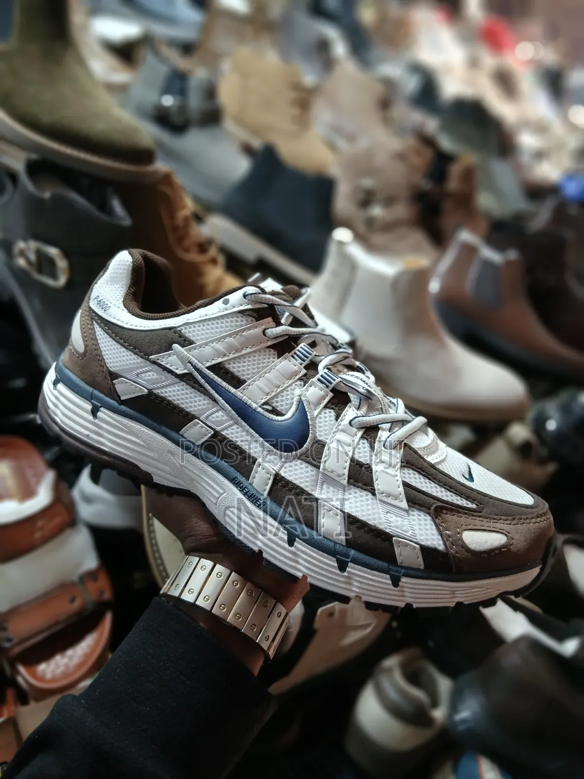 Nike P-6000 (Brownwhite/Royal Blue/ Metallic Silver / White / Burgundy