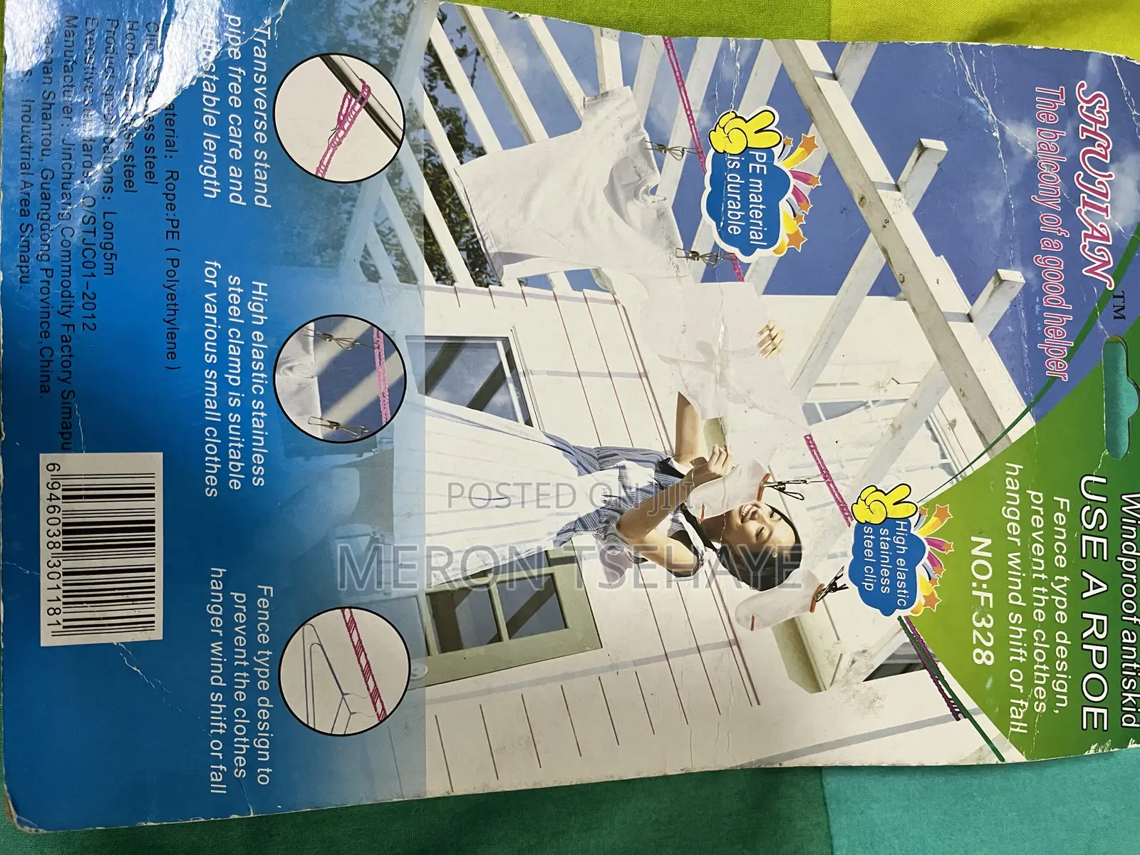 Wind Proof 5M Cloth Hanger With Clips