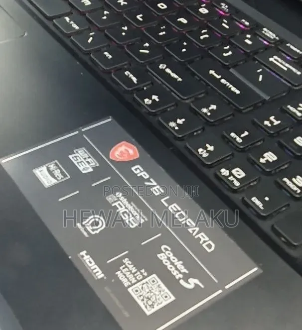 New Laptop MSI GP75 Leopard 16GB Intel Core i7 SSD 512GB