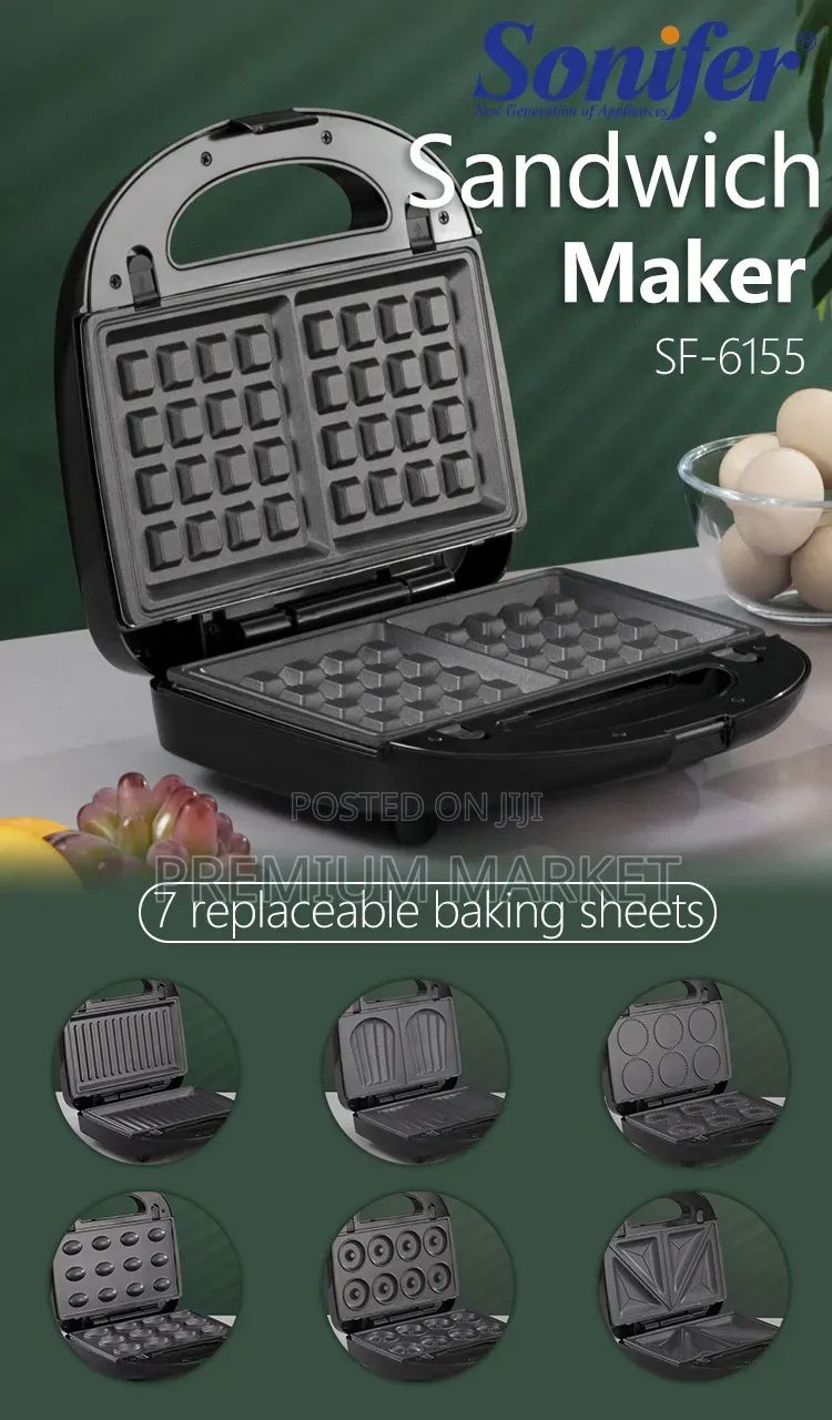 Waffle Maker Sonifer 7 in 1 ሶኒፈር ዋፍል መስሪያ