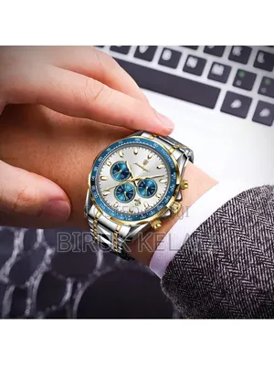 Poedagar 815 Men's Quartz Chronograph Watch Featuring a Silver